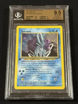 2001 Pokemon Neo Revelation 1st Edition Suicune Holo Bgs 9.5 Gem Mint Psa - Image 1