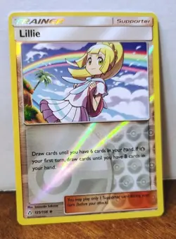POKEMON LILLIE 125/156 REVERSE HOLO TRAINER ULTRA PRISM LP-NM - Image 1