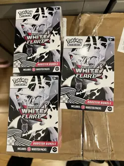 Pokemon TCG: Scarlet & Violet White Flare Booster Bundle - Lot of 3 - Image 1