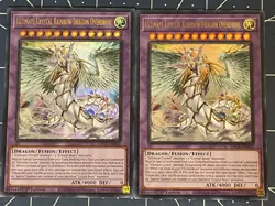 Yugioh 2x Ultimate Crystal Rainbow Dragon Overdrive SDCB-EN042 Ultra Rare 1st Ed - Image 1