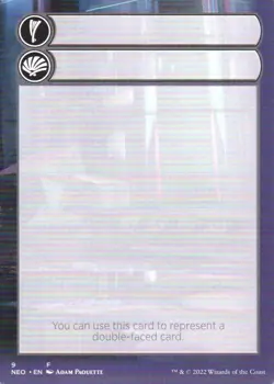 1x (9/9) Double-Faced Helper Card Token MTG Kamigawa: Neon Dynasty NM Magic Regu - Image 1