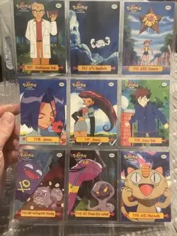 Complete TV5-TV1 Full Set Pokemon Topps Animation Edition Puzzle Card Check List - Image 2