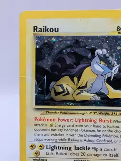 Raikou 13/64 Neo Revelation Pokemon Card Holo Rare WOTC 2000 (Creased) - Image 2