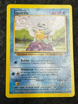 Squirtle 93/130 - Base Set 2 Vintage Pokemon Card LP #2 - Image 1