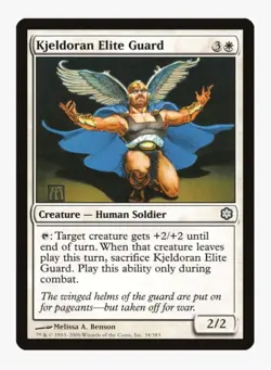 Kjeldoran Elite Guard #34 Coldsnap Theme Deck Magic Card in Protective Sleeve - Image 1