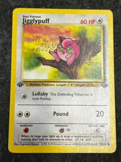 Jigglypuff 54/64 - Jungle First Edition Vintage Pokemon Card LP 1st Ed #2 - Image 1