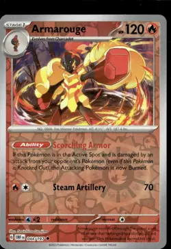 Pokemon Armarouge 044/197 Obsidian Flames Reverse Holo Uncommon 5 Card Lot - Image 1