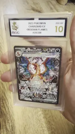 Pokemon TCG Charizard EX Card Scarlet Violet Obsidian Flames 223/197 MGC 10 - Image 2