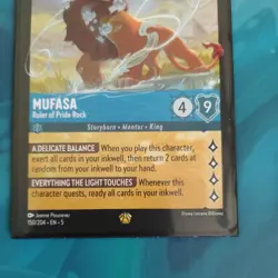 🦁 Mufasa - Ruler of Pride Rock ⛰🌞 150 NM Legendary Disney Lorcana TCG Card - Image 3