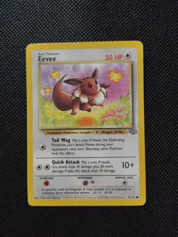 Pokemon Eevee TCG Card 51/64 Jungle Set 1st Edition - Image 1
