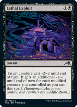1x Lethal Exploit - Foil MTG Kamigawa: Neon Dynasty NM Magic Foil - Image 1