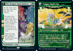 1x (358) The Dragon-Kami Reborn // Dragon-Kami's Egg - SHOWCASE SOFT GLOW MTG Ka - Image 1
