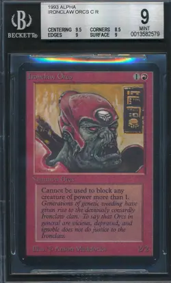 Alpha Ironclaw Orcs BGS 9 Graded Magic MTG (2579) -magicgraders- - Image 1