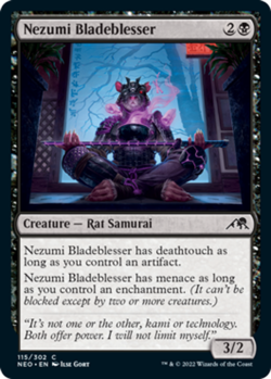 1x Nezumi Bladeblesser - Foil MTG Kamigawa: Neon Dynasty NM Magic Foil - Image 1