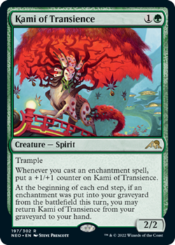 1x Kami of Transience - Foil MTG Kamigawa: Neon Dynasty NM Magic Foil - Image 1