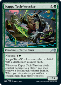 1x Kappa Tech-Wrecker - Foil MTG Kamigawa: Neon Dynasty NM Magic Foil - Image 1