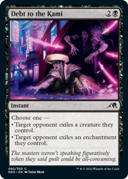 1x Debt to the Kami - Foil MTG Kamigawa: Neon Dynasty NM Magic Foil - Image 1