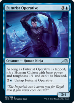 1x Futurist Operative - Foil MTG Kamigawa: Neon Dynasty NM Magic Foil - Image 1