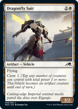 1x Dragonfly Suit - Foil MTG Kamigawa: Neon Dynasty NM Magic Foil - Image 1