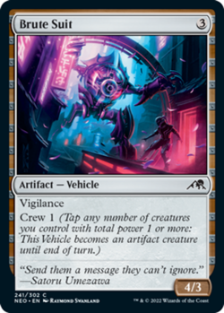 1x Brute Suit - Foil MTG Kamigawa: Neon Dynasty NM Magic Foil - Image 1