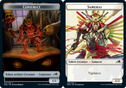 1x Construct (015) // Samurai (003) Token - Foil MTG Kamigawa: Neon Dynasty NM M - Image 1