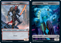 1x Construct (006) // Spirit (002) Token- Foil MTG Kamigawa: Neon Dynasty NM Mag - Image 1