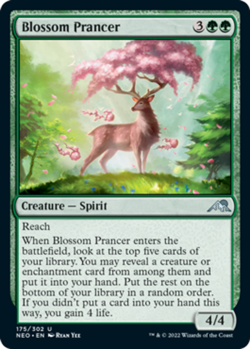 1x Blossom Prancer - Foil MTG Kamigawa: Neon Dynasty NM Magic Foil - Image 1