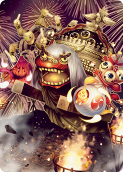 1x Art Series (62/81) - March of Reckless Joy MTG Kamigawa: Neon Dynasty NM Magi - Image 1