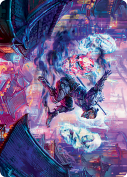 1x Art Series (37/81) - Thousand-Faced Shadow MTG Kamigawa: Neon Dynasty NM Magi - Image 1