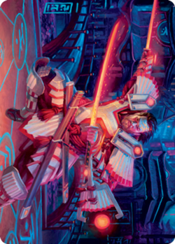 1x Art Series (14/81) - Isshin, Two Heavens as One MTG Kamigawa: Neon Dynasty NM - Image 1
