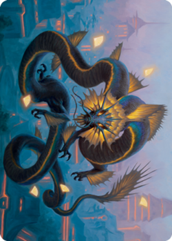 1x Art Series (25/81) - Ao, the Dawn Sky MTG Kamigawa: Neon Dynasty NM Magic Reg - Image 1