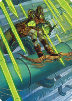 1x Art Series (20/81) - Bamboo Grove Archer MTG Kamigawa: Neon Dynasty NM Magic - Image 1