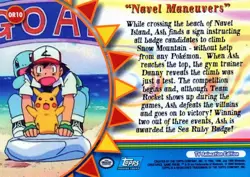 Pokemon Navel Maneuvers Card Foil Orange Islands Blue 2000 Topps TV Series - Image 2