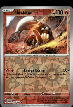 Pokemon Heatmor 039/197 Obsidian Flames Reverse Holo Common 5 Card Lot - Image 1
