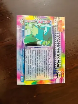HP - RAINBOW Foil Topps Pokemon Mewtwo Strikes Back- Meowth Times Two - Blue - Image 2