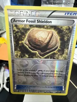 Armor Fossil Shieldon 98/114 Uncommon Steam Siege Pokemon Card Reverse Holo - Image 1