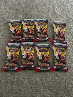 Pokemon Sealed Paldea Evolved Sleeved Booster Pack X8 - Image 1