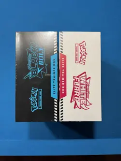 Pokemon Black Bolt and White Flare Elite Trainer Box ETB Set of 2,SEALED in hand - Image 2