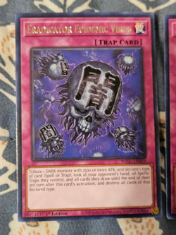 Eradicator Epidemic Virus 3x - 1st Edition Rare WISU-EN059 Yugioh - Image 2