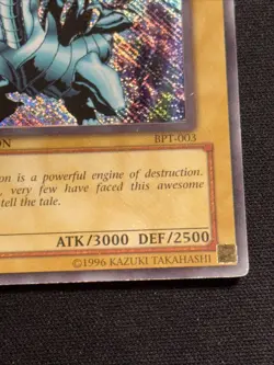 Blue Eyes White Dragon BPT-003 Reverse Foil Misprint Secret Rare YuGiOh Card MP - Image 4