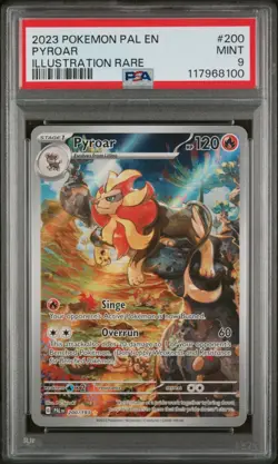 Pokemon TCG Pyroar 200/193 Paldea Evolved Illustration Rare Card - PSA 9 MINT - Image 1