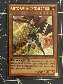 Yugioh Celtic Guard of Noble Arms MVP1-ENS48 Secret Rare 1st Edition NM - Image 1