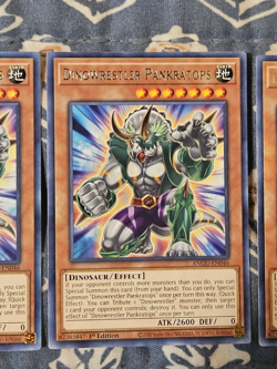 Dinowrestler Pankratops x3 - ANGU-EN046 - Rare 1st Edition Yugioh - Image 3