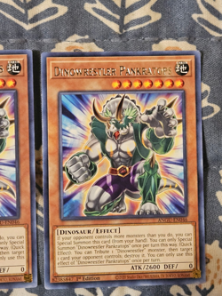 Dinowrestler Pankratops x3 - ANGU-EN046 - Rare 1st Edition Yugioh - Image 4