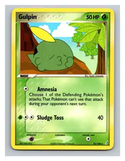Pokemon Gulpin #33/100 Crystal Guardians Trading Card TCG Nintendo 2006 - Image 1