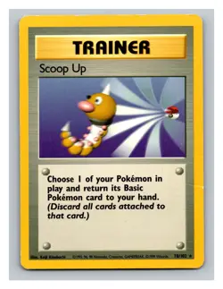 Pokemon Scoop Up #078/102 Base Set Trading Card TCG Nintendo 1999 - Image 1