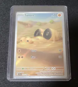 Pokemon Card Sandile 216/198 Scarlet And Violet Base Set Illustration Rare - Image 1