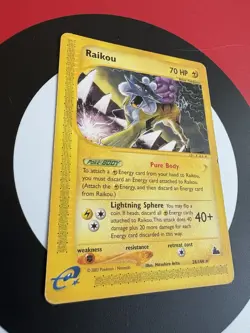 Pokemon TCG Raikou. Good Condition Holo Rare Card 28/144 - Image 2