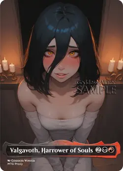 MTG - Valgavoth, Harrower of Souls - Fanart Borderless Style - EDH / Playtest - Image 1
