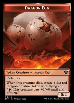 MTG Dragon Egg // Dragon Double-Sided Token [Outlaws of Thunder Junction Comman - Image 1